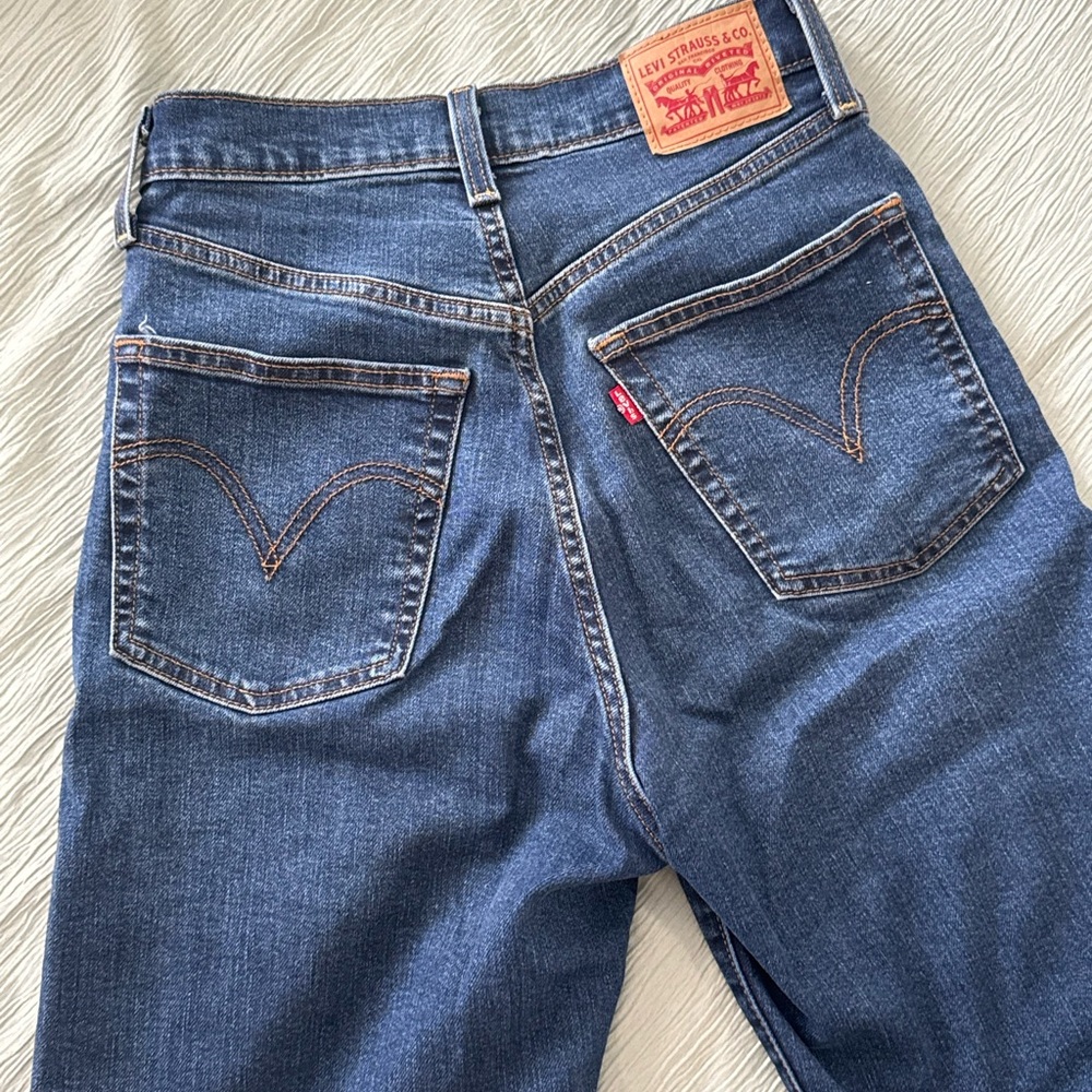 Levi's Blue Ribcage Straight Jeans